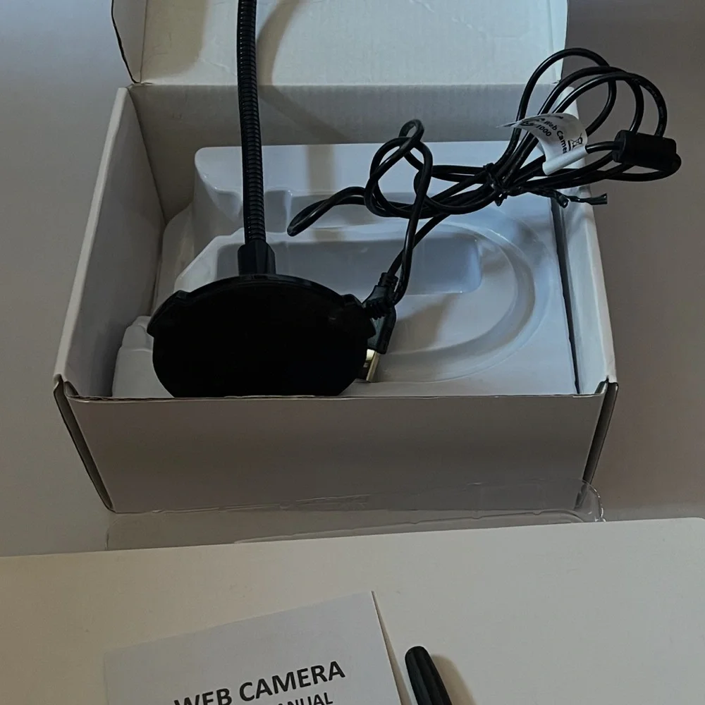 High-Definition Black Web Camera for proctored Exams